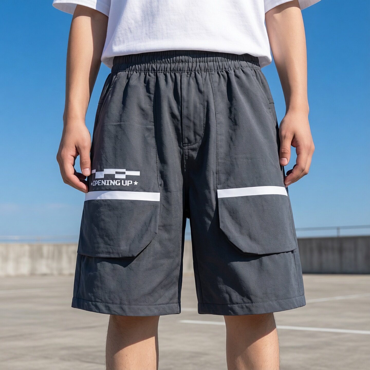 商场同款Abckids工装短裤男夏季户外运动速干宽松休闲五分裤