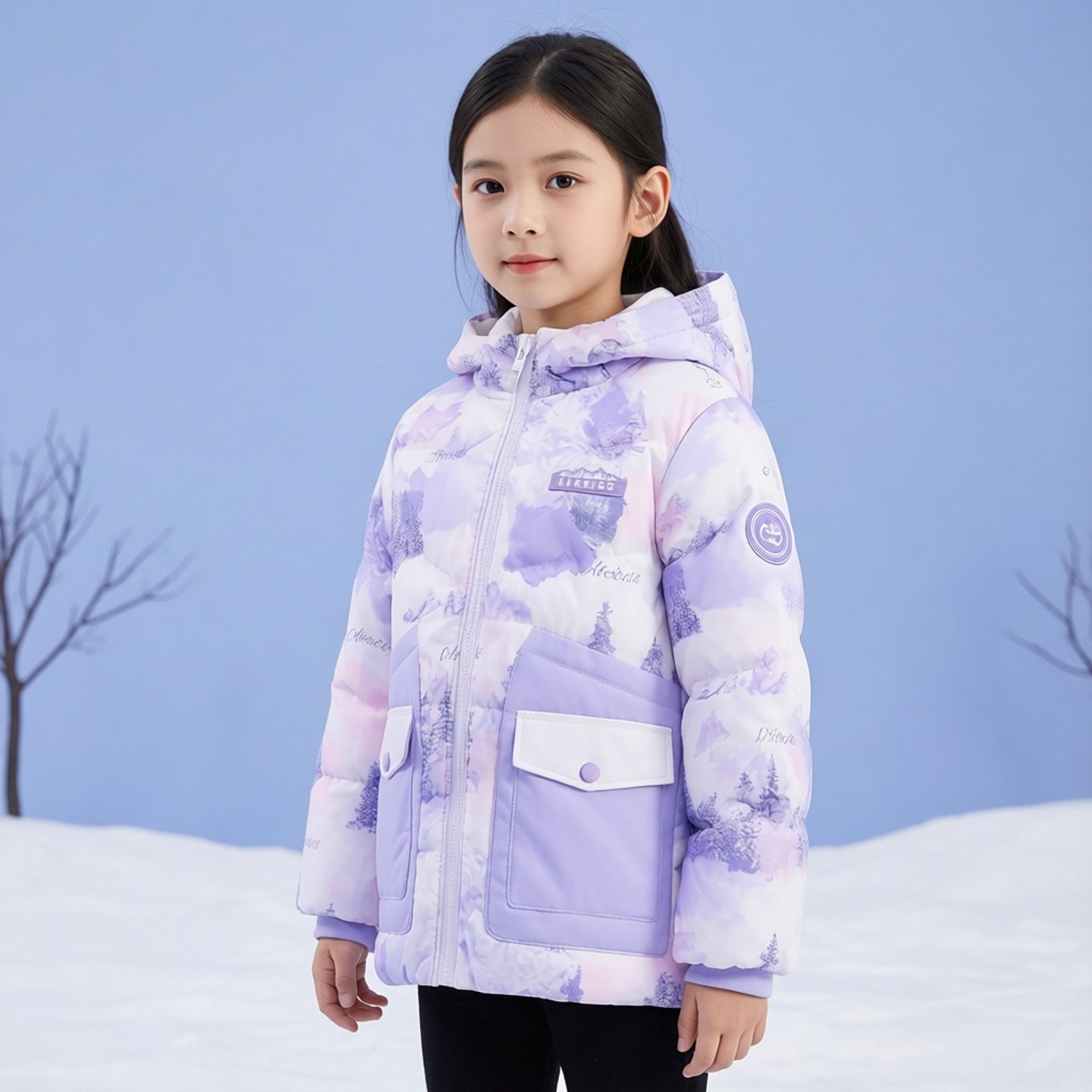商场同款Abckids童装2025冬季新款女童加厚中长款保暖羽绒服外套