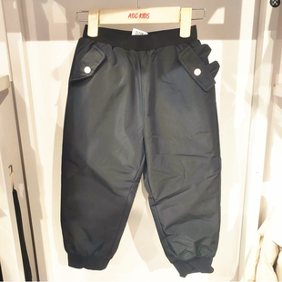 Abckids童装商场同款冬季儿童羽绒裤女童加厚保暖白鸭绒束脚裤