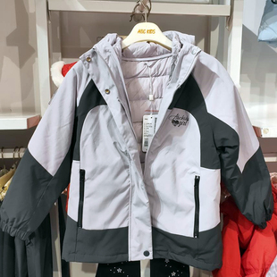 商场同款Abckids童装2025新款连帽羽绒服女童厚款两件套派克款