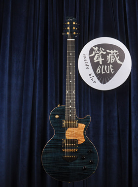 声藏blue Bizen Grain Curly Maple Top 日本大师手工电吉他巴玫