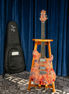 声藏blue Sugi 日产DS496 AXL 粉紫色枫木贴面手工电吉他全新现货