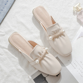 穆勒鞋 清仓懒人鞋 半托单鞋 女外穿2026春夏新款 粗跟凉拖 包头半拖鞋