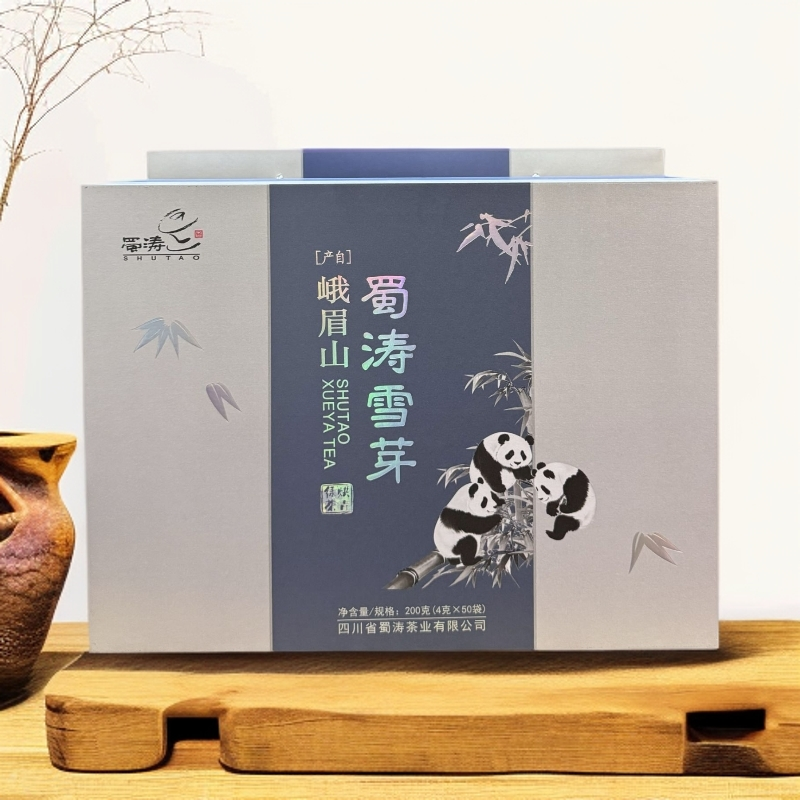 2025新茶蜀涛雪芽四川特产200g礼盒装峨眉山高山烘青绿茶浓香醇厚