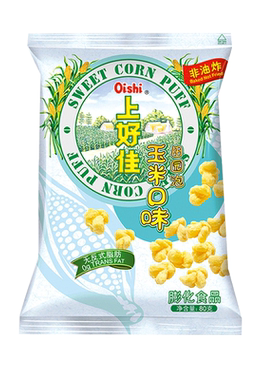 上好佳田园玉米泡大包装80g*6袋膨化食品薯条薯片鲜虾片儿童零食