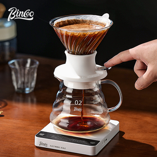 bincoo聪明杯v60手冲滤杯咖啡手冲壶套装 带阀门漏斗专用工具全套