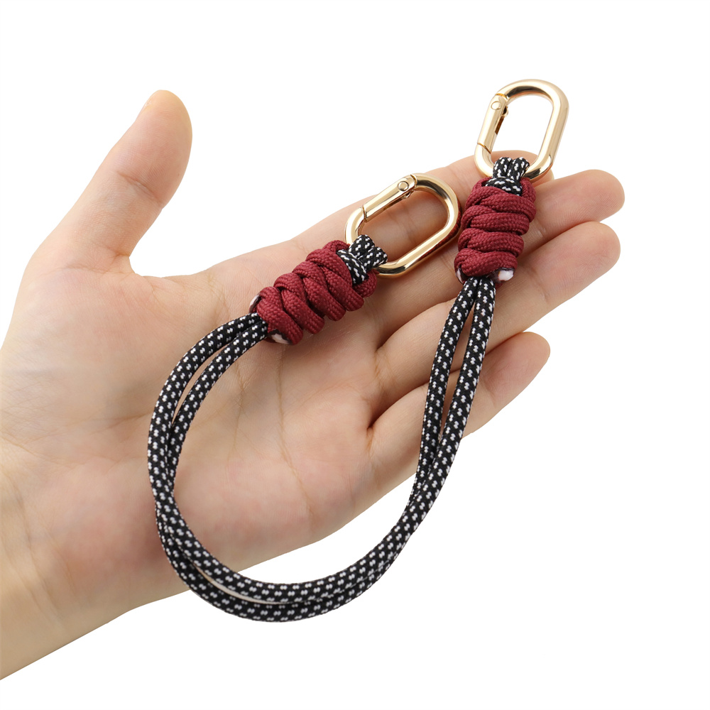 简约撞色编织手腕挂汽车钥匙扣绳便携随身手机绳游戏手柄绳水杯绳