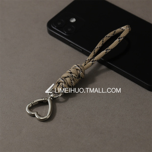 桃心钥匙扣绳门扣弹簧扣环挂扣心形弹簧扣钥匙扣腰挂扣挂件饰品