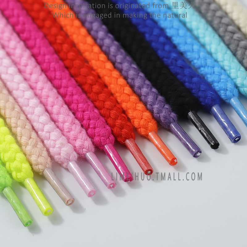 里美火鞋带适配空军一号AJ1唯吾DUNKSB帆布彩色款蓝色红色diy创意