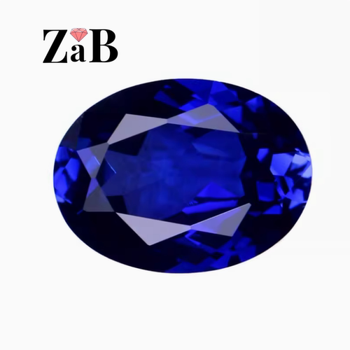 AAAAAAAA级人气椭圆形坦桑石裸石大师级切割高火彩净度蓝宝石戒面