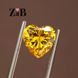 金黄心形爱心美甲仿钻代镶嵌用石未镶嵌裸石DIY指甲宝石黄钻包邮