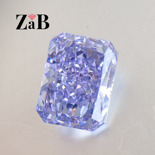 丁香紫钻冰花切雷帝恩长方形裸石