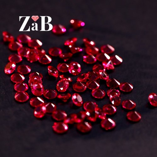 0.8-3.0mm小碎钻鸽血红宝石小颗粒珠宝彩宝微镶专用宝石裸石戒面