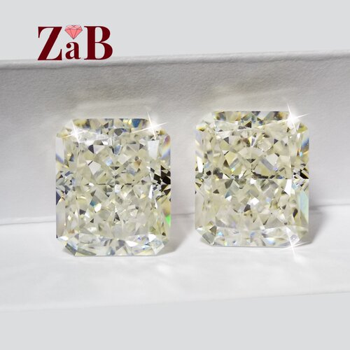限量 米黄钻彩宝蕾蒂恩切割冰花石10X12mm方形仿钻石裸石戒面主石
