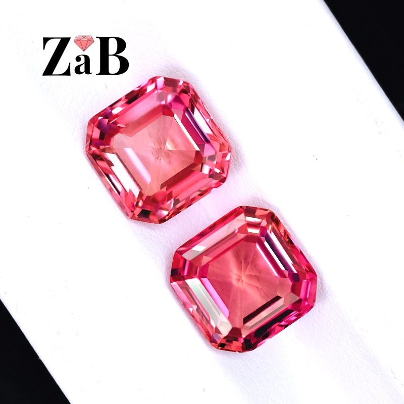 【硬度9 过测钻笔】阿盖尔浅粉深粉钻粉色碧玺戒指女潮款彩宝石