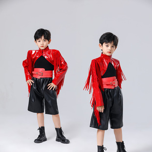 男女童多巴胺星派次元 宇宙设计感机车潮服朋克风炫酷演出服街舞服