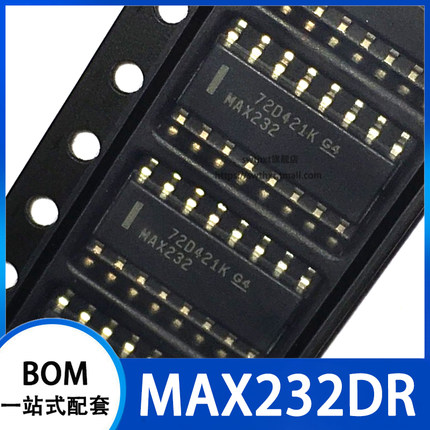 MAX232 MAX232D MAX232DR RS-232收发器 贴片SOIC-16