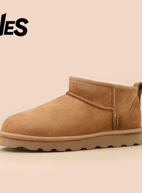 VES澳洲皮毛一体雪地靴女2025周冬雨同款Mini短靴羊毛厚底雪地棉