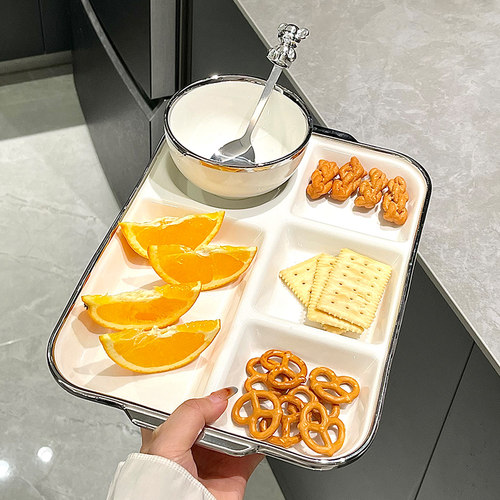 一人食分格餐盘大人减脂月子餐具