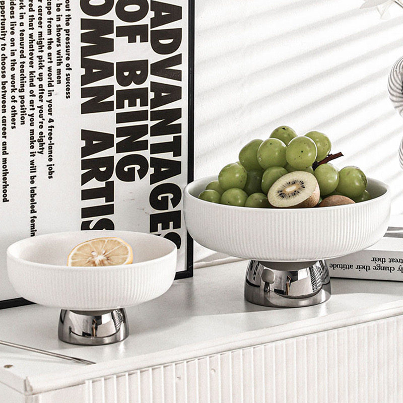 欧式轻奢陶瓷果盘现代客厅茶几家用点心盘网红高脚水果盘茶点盘,餐饮具,果盆/果盘/果篮,淘宝优惠券,粉丝福利购,淘宝优惠卷