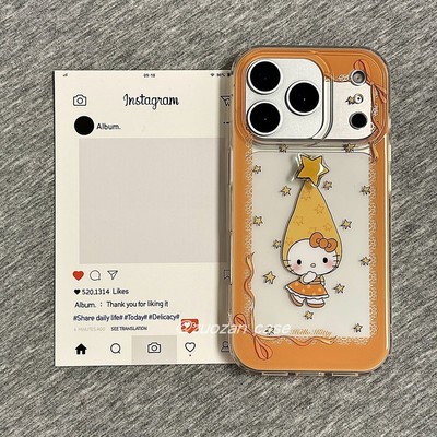 苹果17pro卡通KT猫双层手机壳