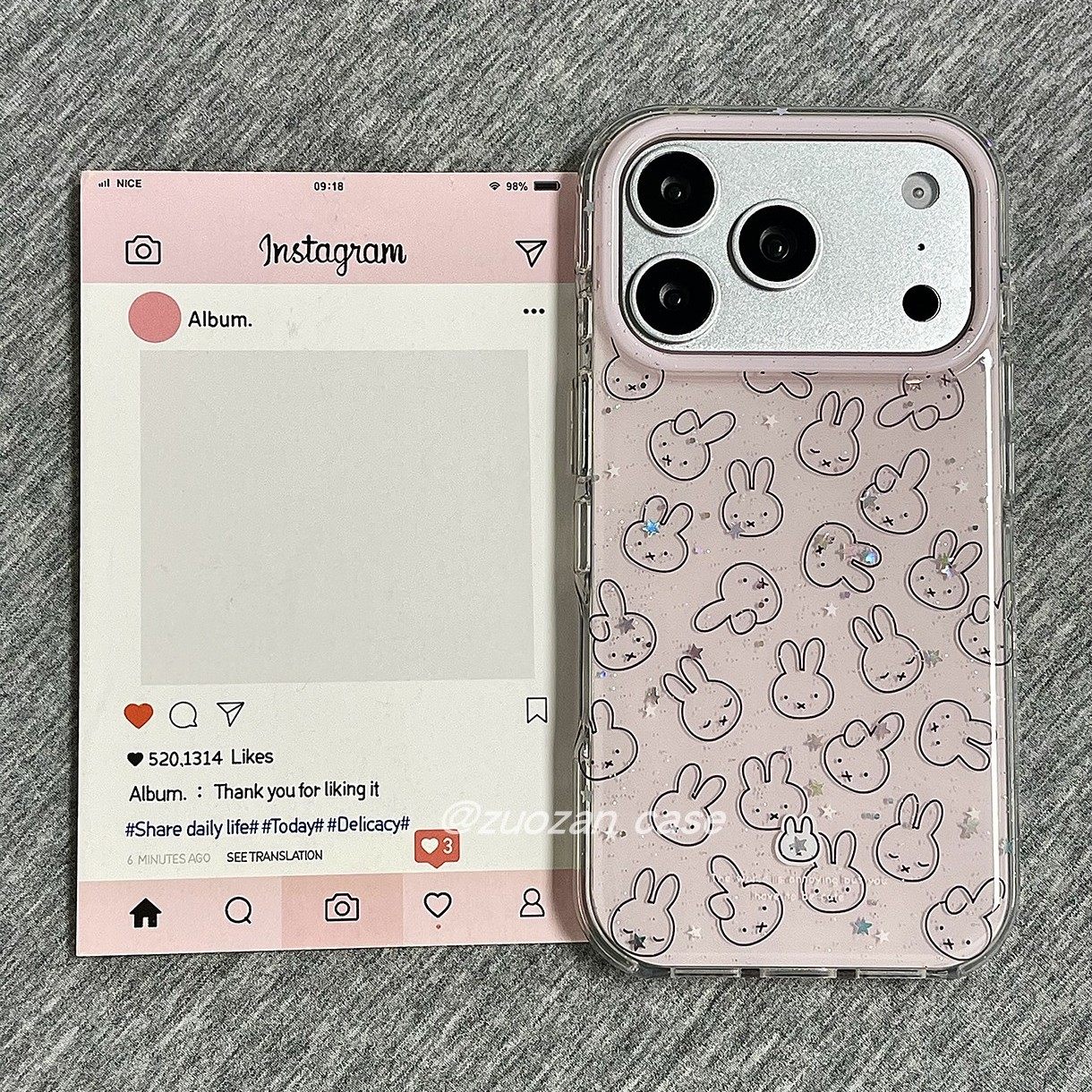 ins韩风粉底亮片米菲兔头像适用苹果17promax手机壳iphone16pro新款15高级感14气囊双层13女17全包防摔保护套,3C数码配件,手机保护套/壳,淘宝优惠券,粉丝福利购,淘宝优惠卷