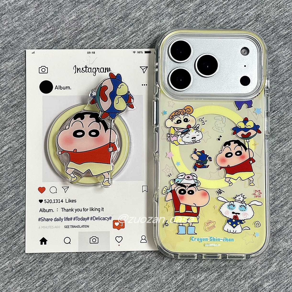 苹果17pro卡通小新磁吸手机壳