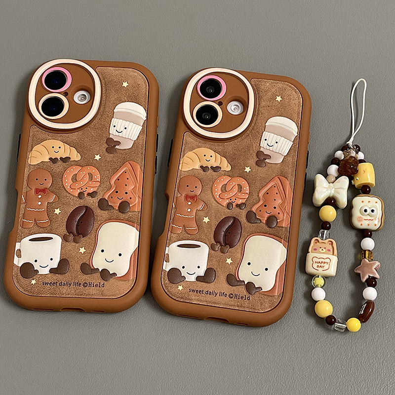 苹果16可爱面包手机壳