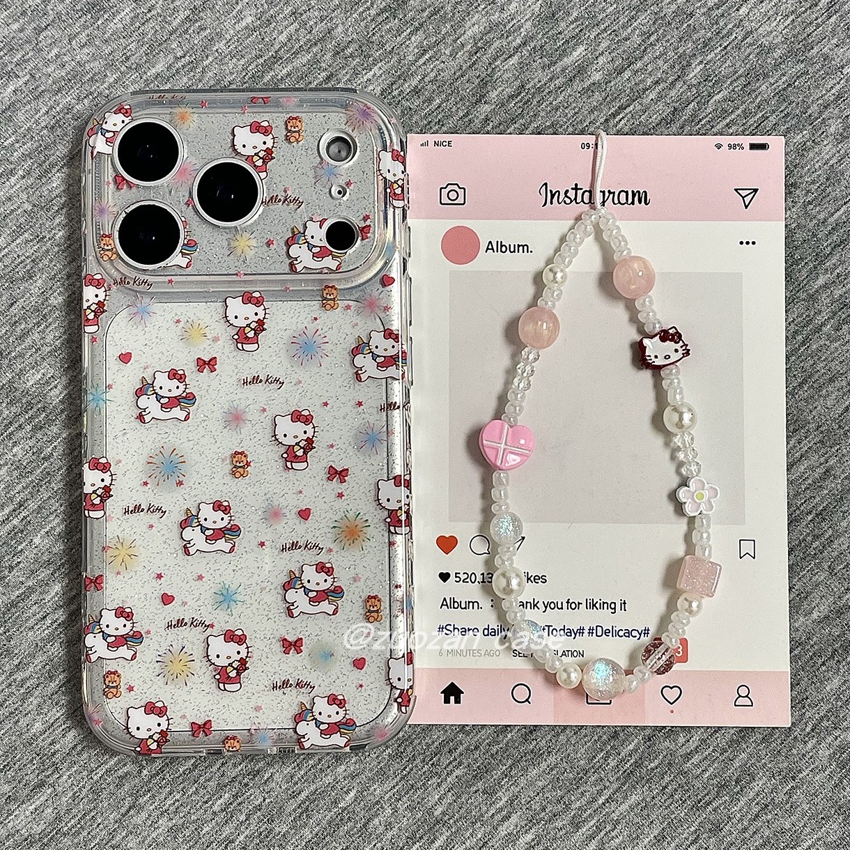 苹果17pro烟花KT猫手机壳