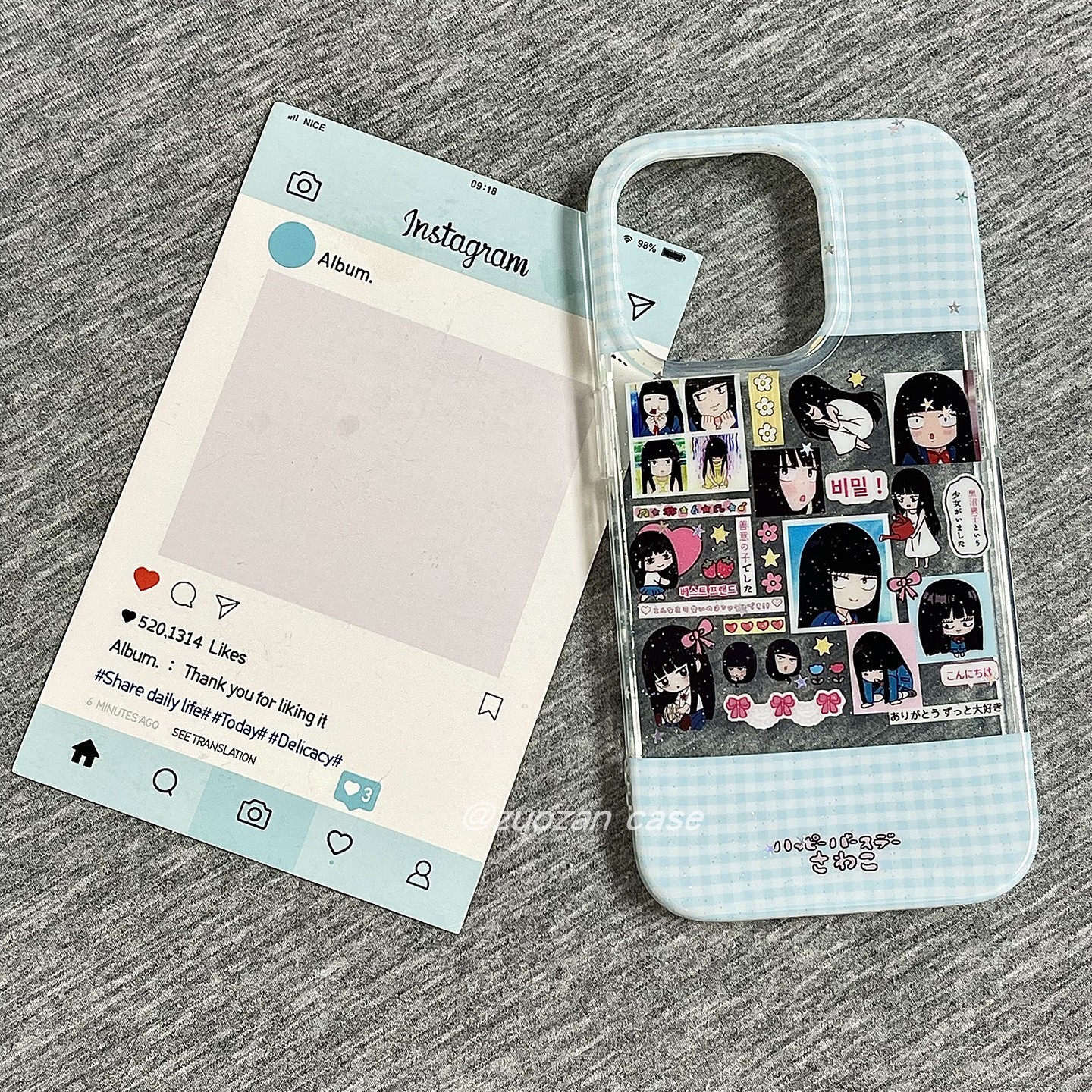 苹果16pro卡通双层黑沼手机壳