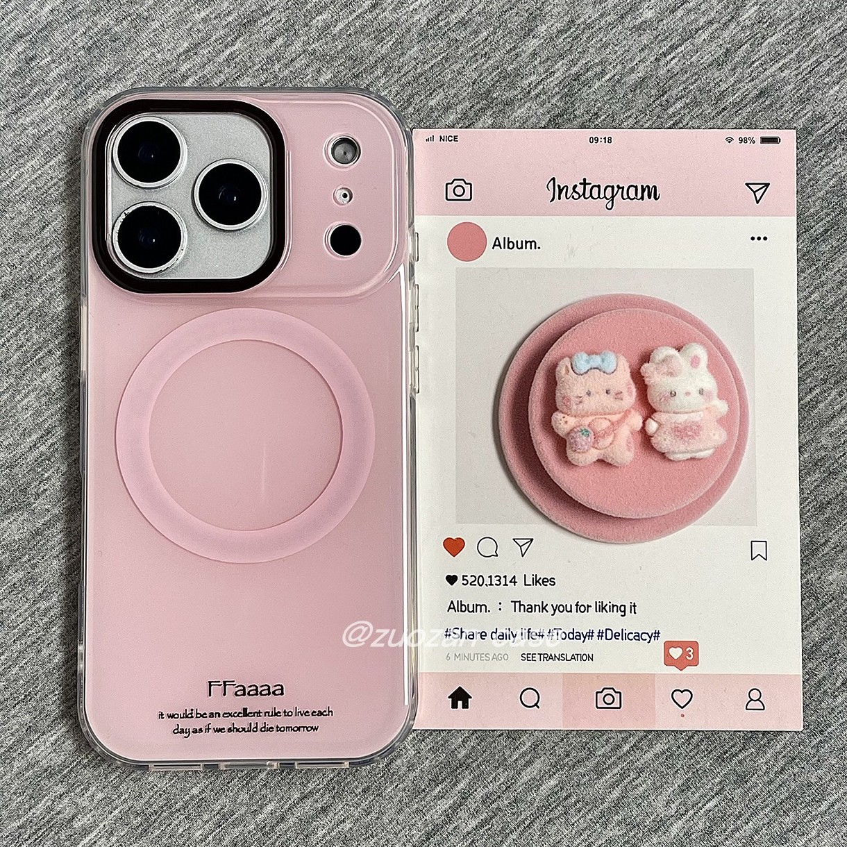 苹果17pro卡通小猪磁吸手机壳