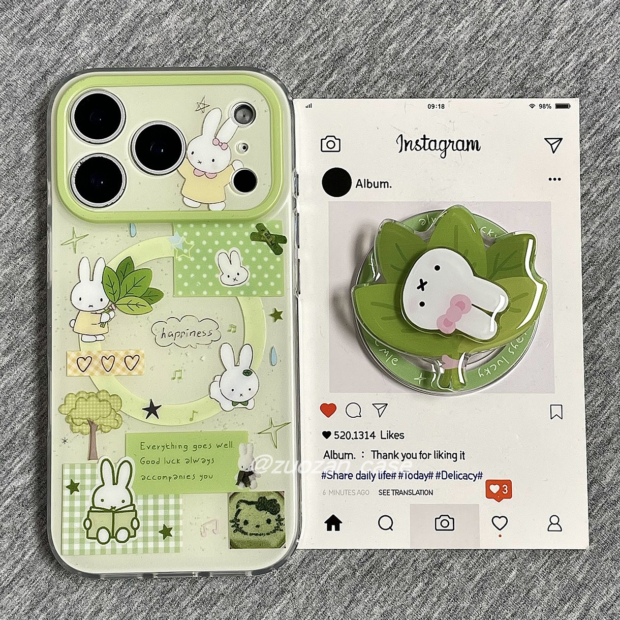 苹果17pro卡通磁吸兔子手机壳