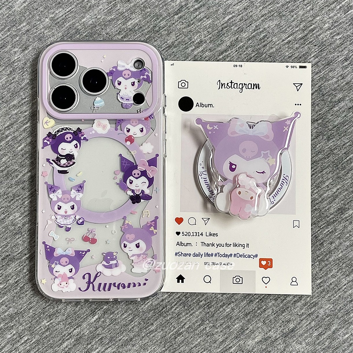 苹果17pro卡通库洛米双层手机壳