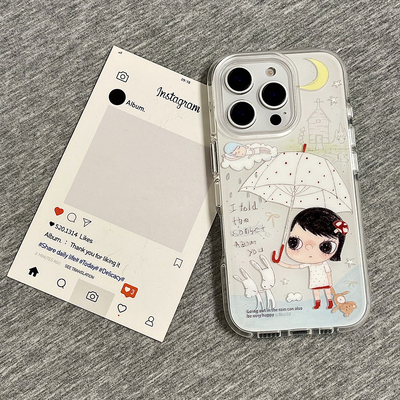 苹果16pro卡通奈良气囊手机壳