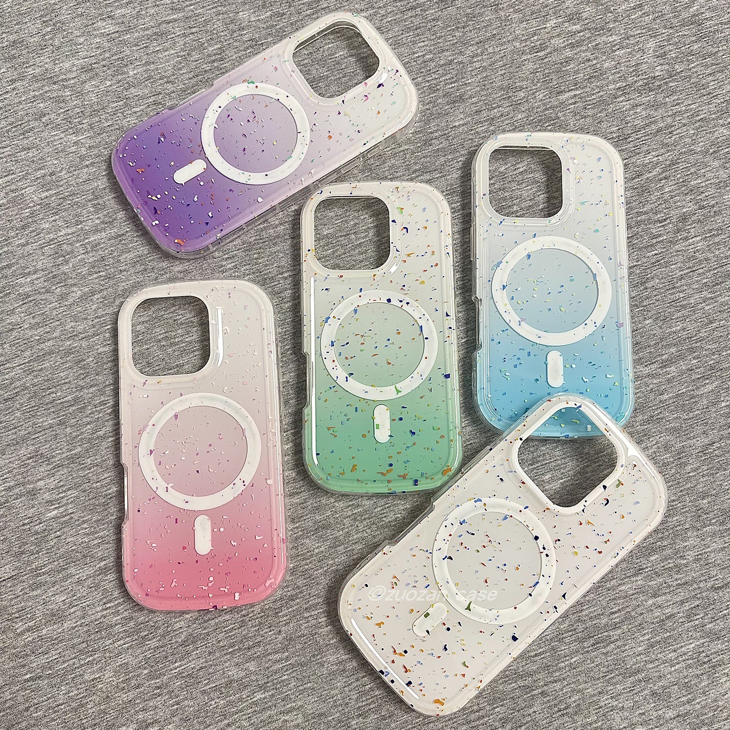 ins风磁吸简约闪粉亮片纯色渐变适用苹果16promax手机壳iphone15pro新款14女13双层16pro小众全包防摔手机套