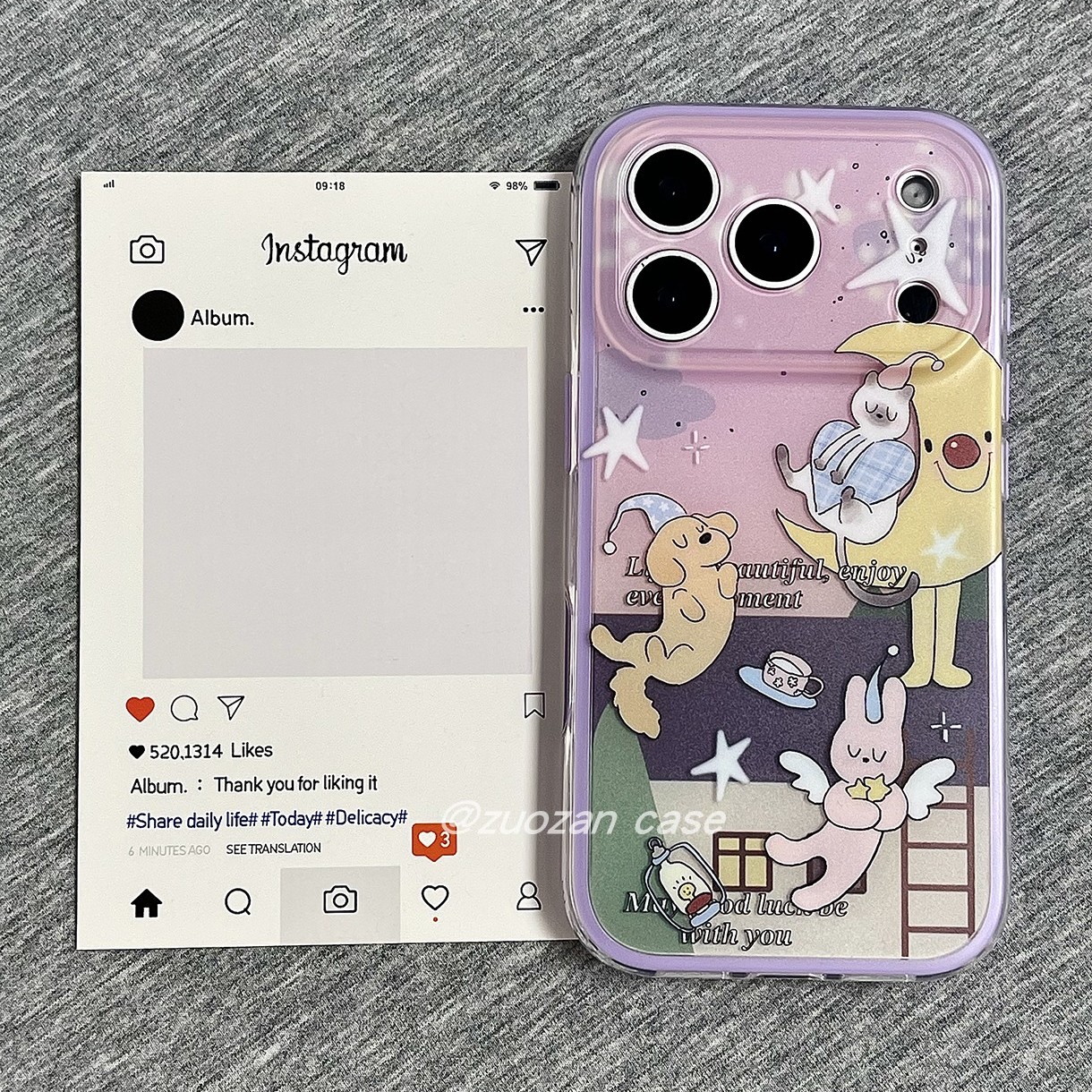 苹果16pro卡通睡帽手机壳