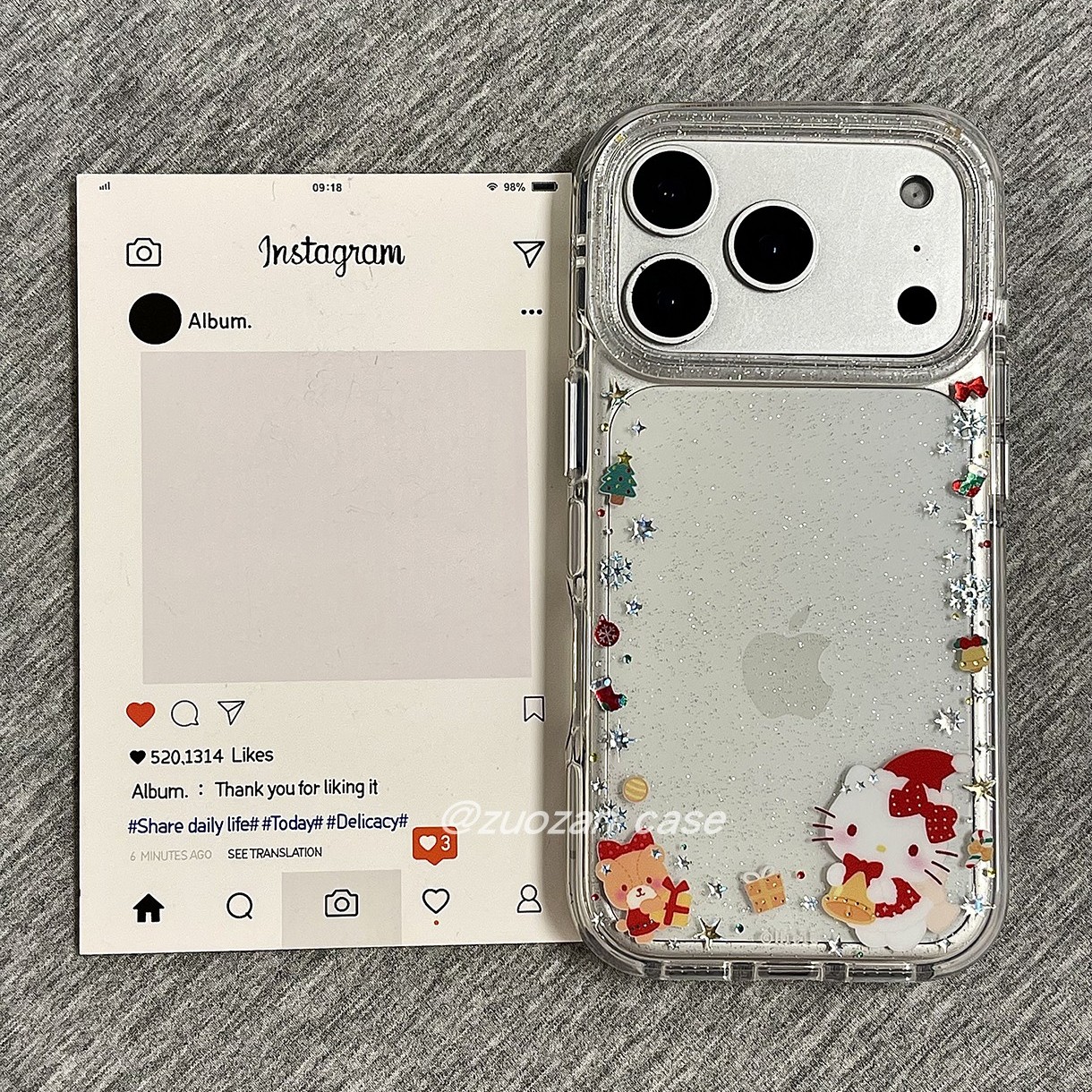 苹果17pro卡通KT猫双层手机壳