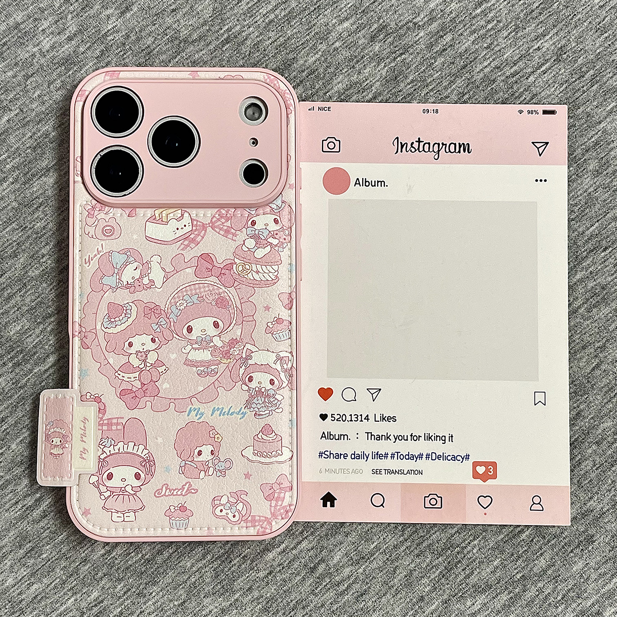 卡通粉色蛋糕甜点美乐蒂适用苹果17promax手机壳iphone16pro新款15皮革14秋冬13女17镜头全包防摔保护套ins风