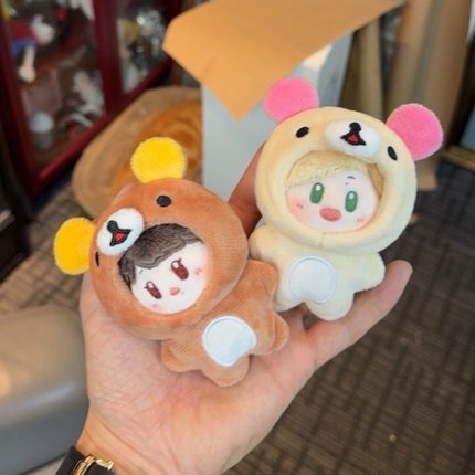 5cm棉花娃娃 轻松熊系列熊哥熊妹连体娃衣 5cm海星体专用娃衣着替