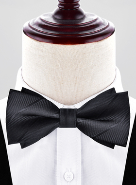 男士领结伴郎新郎酒红黑色领结正装衬衫结婚英伦韩版蝴蝶结红色