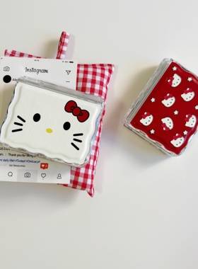 ins可爱红底白底星星HelloKitty凯蒂猫饼干适用于华为purax手机壳阔折叠适用于purax典藏版磁吸中轴保护套