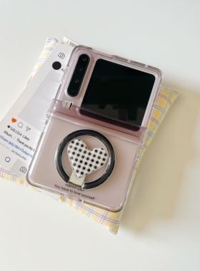 ins美拉德棕灰色透色适用于华为purax手机壳适用于小米mixflip2中轴铰链适用于三星zflip7硬