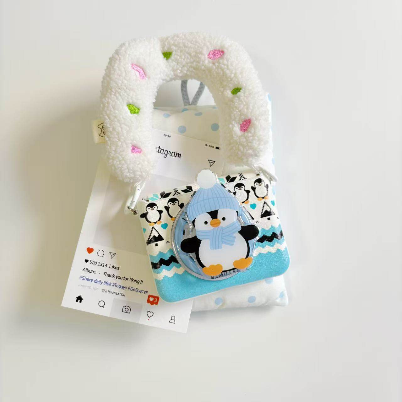 ins可爱圣诞企鹅适用于华为purax手机壳小折叠适用于小米mixflip2磁吸硬壳适用于三星zflip7