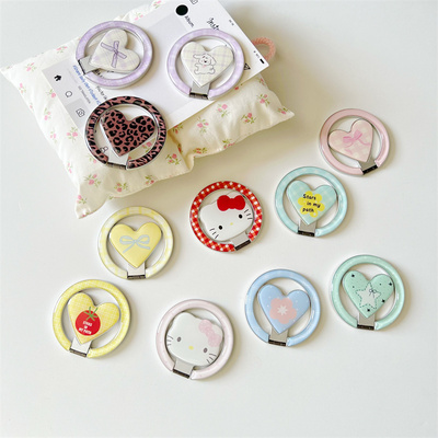 ins超薄蝴蝶结适用爱心手机支架