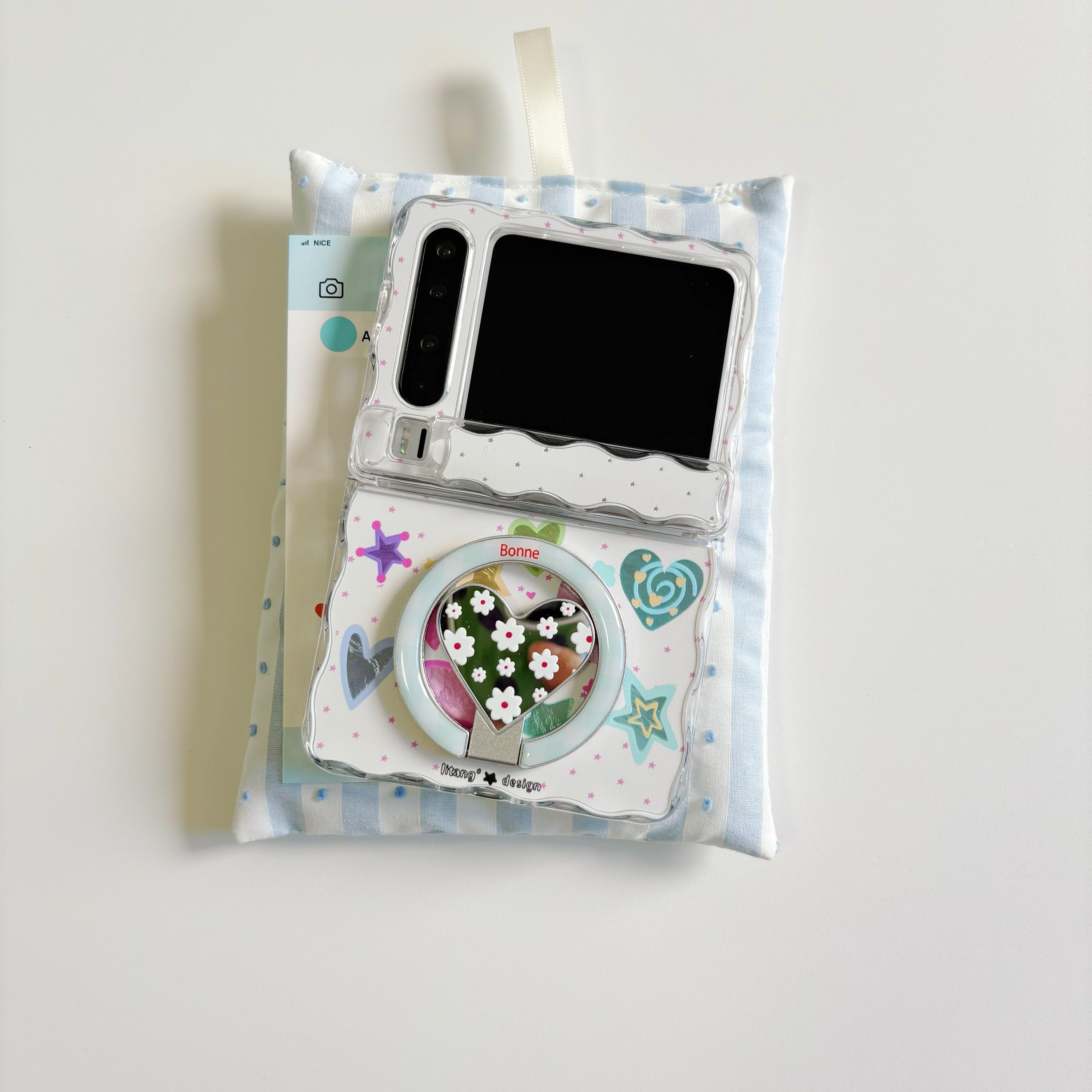 韩风彩色星星爱心适用于华为purax手机壳小折叠适用于华为pocket2磁吸保护套适用于三星zflip7铰链硬壳潮