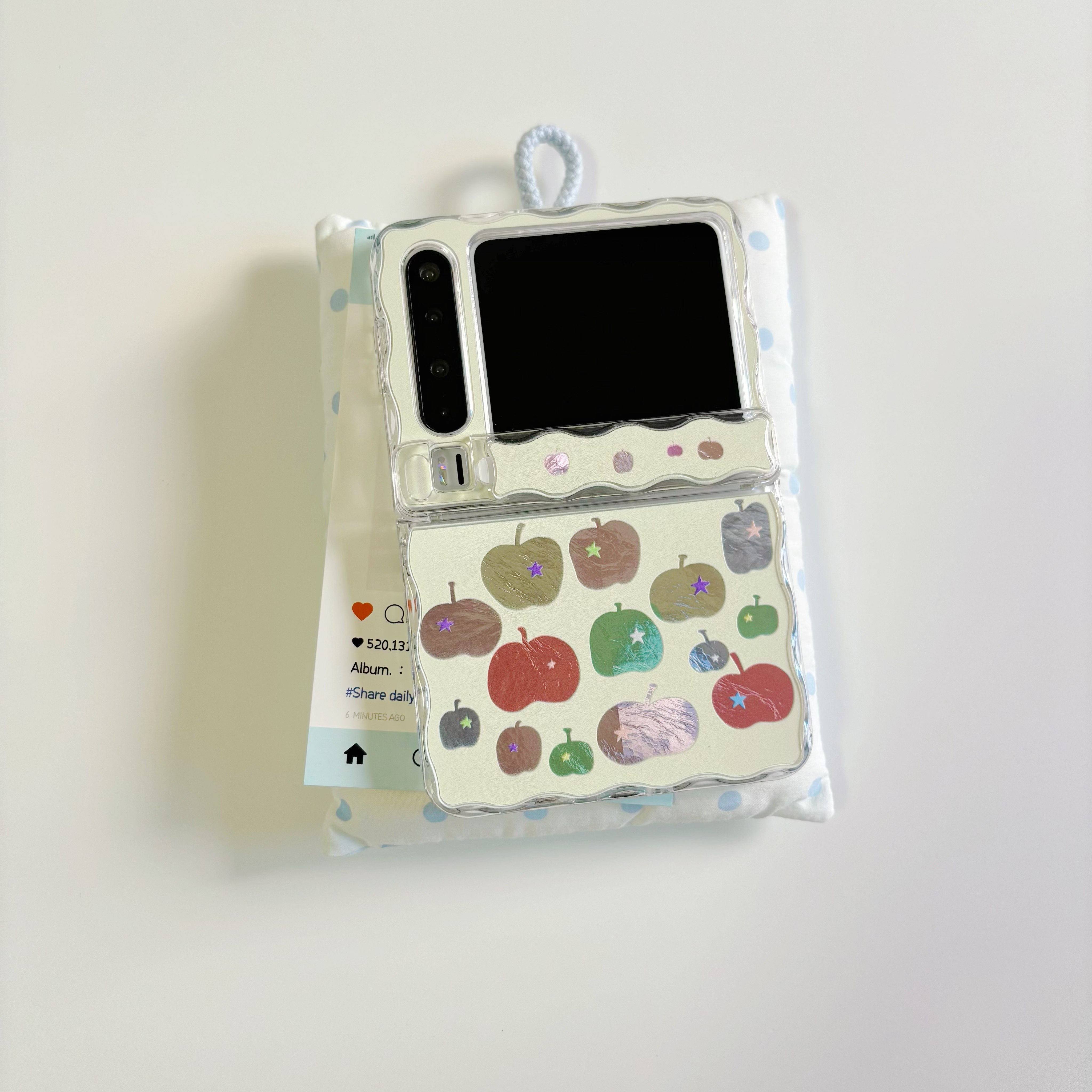 ins复古彩色苹果适用于华为purax手机壳小折叠适用于小米mixflip磁吸保护套适用于三星zflip7硬壳铰链