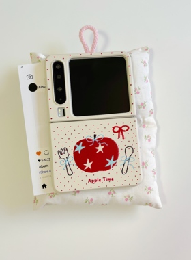 ins韩风刀叉苹果波点适用于华为purax手机壳折叠适用于小米mixflip2肤感保护套适用于三星zflip7适用于荣耀硬