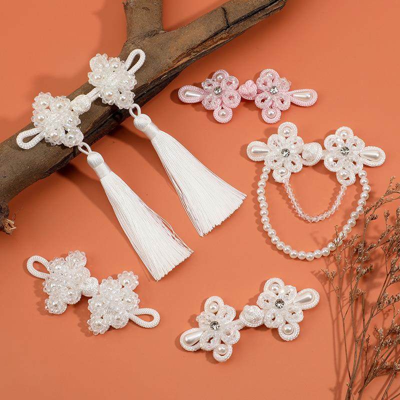 旗袍纽扣蜻蜓扣子手工钉珠珍珠水晶盘扣中式礼服马面裙手工装饰扣,纺织面料/辅料/配套,服装纽扣,淘宝优惠券,粉丝福利购,淘宝优惠卷