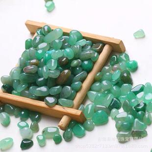 天然东陵玉碎石绿东陵水晶碎石香薰扩香石鱼缸花盆专用碎石