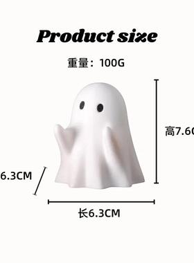 跨境幽灵笔架办公家居桌面可爱小摆件树脂摆件万圣节送礼创意礼物